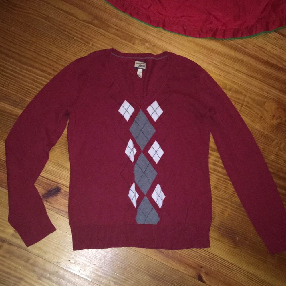 Red Argyll Pattern Sweater - image 1